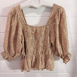 CREAM Floral Blouse Size 38